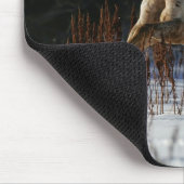 雪のAppaloosaの馬のランニング マウスパッド (コーナー)