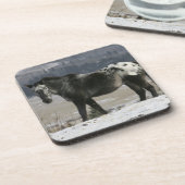 雪のAppaloosaの馬 コースター (左側)