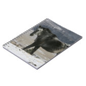 雪のAppaloosaの馬 ノートブック (左側)