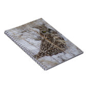 雪のB11短い耳付つきのフクロウ ノートブック (右側)