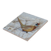 雪のB22リングネックのキジ タイル (側面)