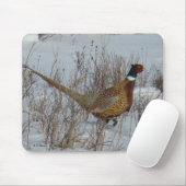 雪のB23リングネックのキジ マウスパッド (マウス)