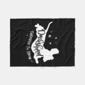 雪のDachshundクリスマスウィーナー犬Xmを介して フリースブランケット (正面(横))