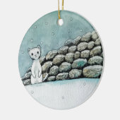 雪のErmine セラミックオーナメント (左)