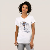 雪のKitsuneのティー Tシャツ (正面フル)
