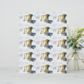 雪のLRイエロー・ラブラドール・レトリーバー子犬 (スタンド正面)