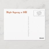 雪のNHのかえで糖の樹液のバケツ ポストカード (裏面)