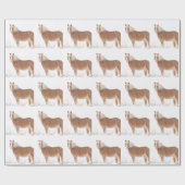 雪のPalominoの馬 ラッピングペーパー (フラット)