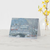 雪のSandvikenノルウェー カード (黄色い花)