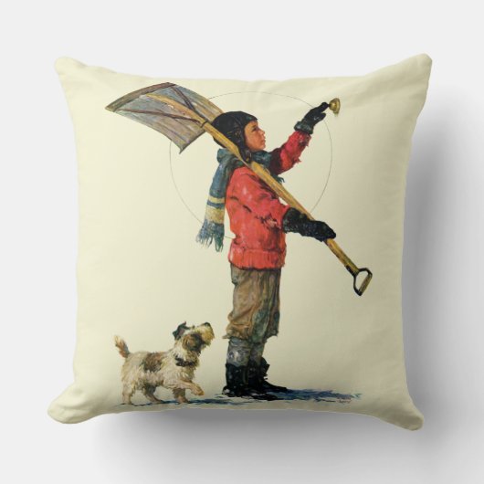 雪のShoveler クッション (正面)