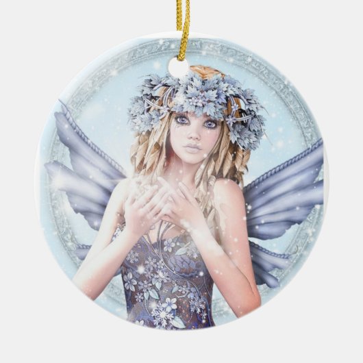 雪のsparkel セラミックオーナメント (正面)