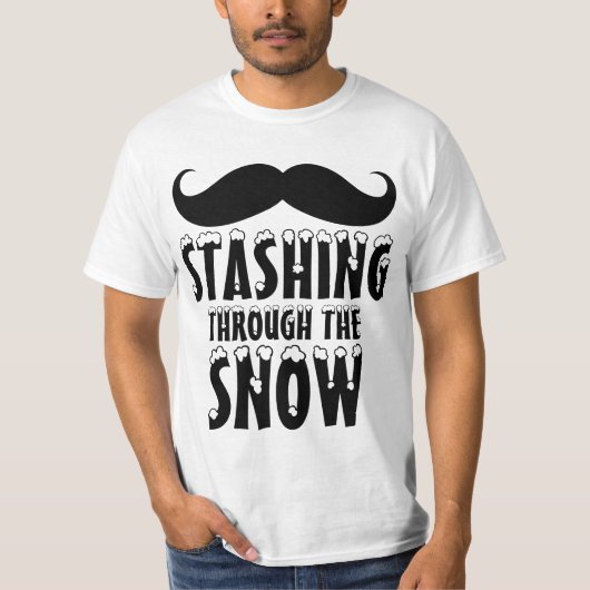 雪のTシャツを通っておもしろいな隠匿 Tシャツ (正面)