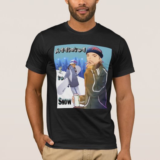 雪のTシャツ中毒 Tシャツ (正面)