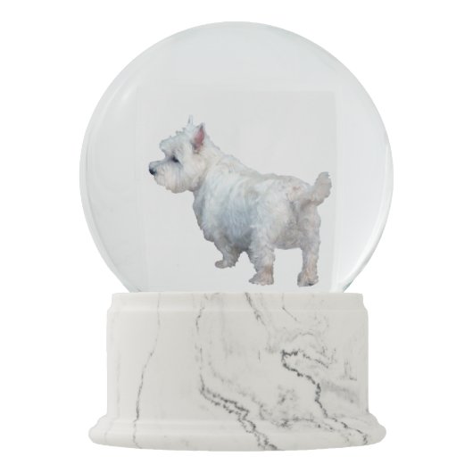 雪のWESTIE スノーグローブ (正面)
