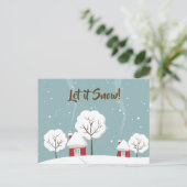 雪はがきを渡す シーズンポストカード (スタンド正面)