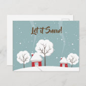 雪はがきを渡す シーズンポストカード (正面/裏面)