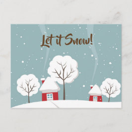 雪はがきを渡す シーズンポストカード