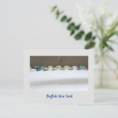 雪はがき内で待機 ポストカード (スタンド正面)