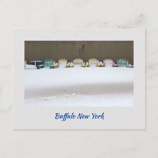 雪はがき内で待機 ポストカード (正面)