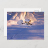 雪はがき内の小さな家 ポストカード (正面/裏面)