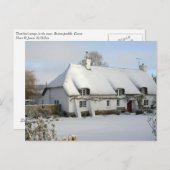雪はがき草葺き ポストカード (正面/裏面)