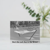 雪はがき離れに出て行くな ポストカード (スタンド正面)