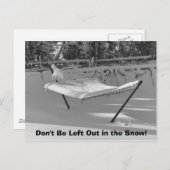 雪はがき離れに出て行くな ポストカード (正面/裏面)