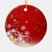 雪はクリスマスではげます セラミックオーナメント (正面)