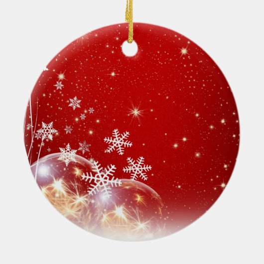 雪はクリスマスではげます セラミックオーナメント (裏面)