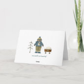 雪はクリスマスカードをからかいます シーズンカード (裏面)