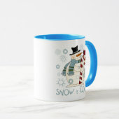 雪はクール休日Tシャツとギフト マグカップ (正面右)