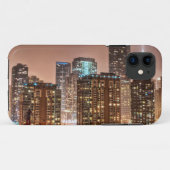 雪はシカゴの夕べにスカイラインに落ちます Case-Mate iPhoneケース (裏面(横))