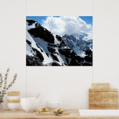 雪はスイスのアルプスの山のキャップ ポスター (キッチン)