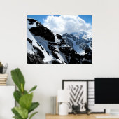 雪はスイスのアルプスの山のキャップ ポスター (ホームオフィス)