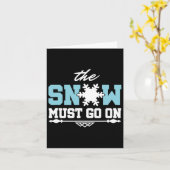 雪はスノーボードに出なければならない カード (黄色い花)