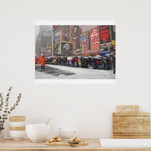 雪はプリントだ ポスター (キッチン)