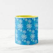 雪はマグクリスマスのはげます ツートーンマグカップ (中央)