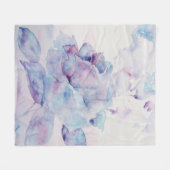 雪は上がりました。 花 フリースブランケット (正面(横))