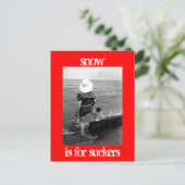 雪は吸盤の葉書 ポストカード (スタンド正面)