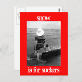 雪は吸盤の葉書 ポストカード (正面/裏面)