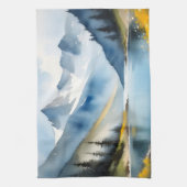 雪は山と湖のキャップ キッチンタオル (縦)