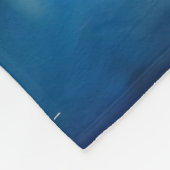 雪は山と湖のキャップ フリースブランケット (角)