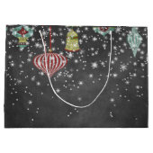 雪は黒板|のクリスマスオーナメントではげます ラージペーパーバッグ (裏面)