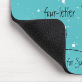 雪は4文字の単語ではない雪だるま マウスパッド (コーナー)