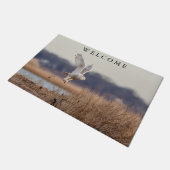 雪ふくろうが離陸 ドアマット (アングル)