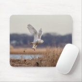 雪ふくろうが離陸 マウスパッド (マウス)