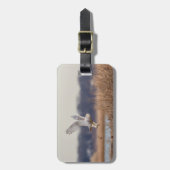 雪ふくろうが離陸 ラゲッジタグ (正面縦)