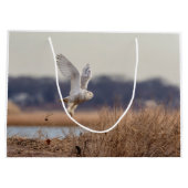 雪ふくろうが離陸 ラージペーパーバッグ (裏面)