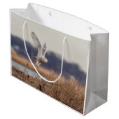 雪ふくろうが離陸 ラージペーパーバッグ (裏面アングル)