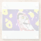 雪ふくろうの夜 ガラスコースター (裏面)